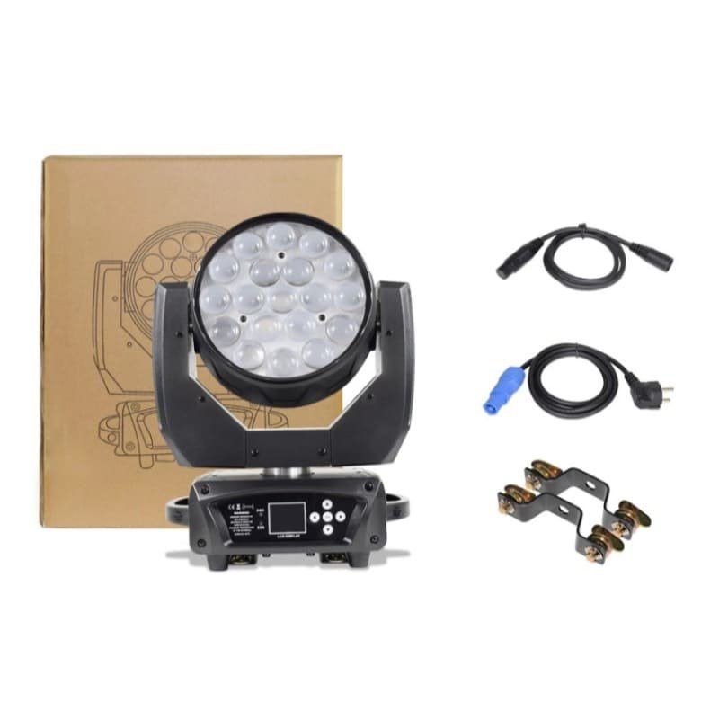 LED Beam Wash 19*15W RGBW 4in1 LED Zoom Function Moving Head Stage Light – Image 6