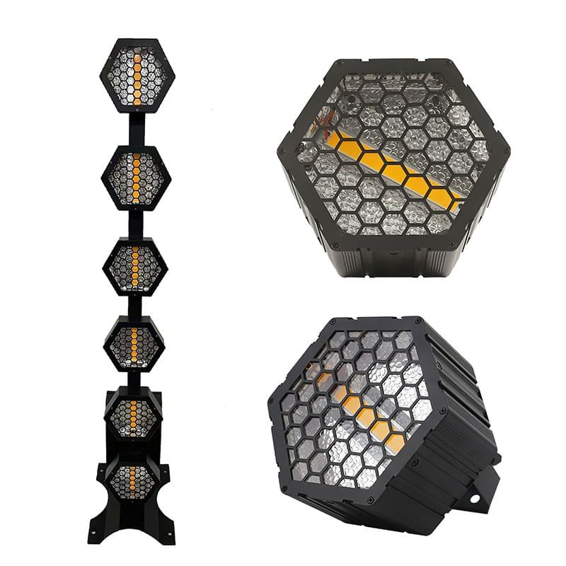 Retro Hexagon RGB LED Stage Light – Strobe Flash Effect for DJ – Image 4