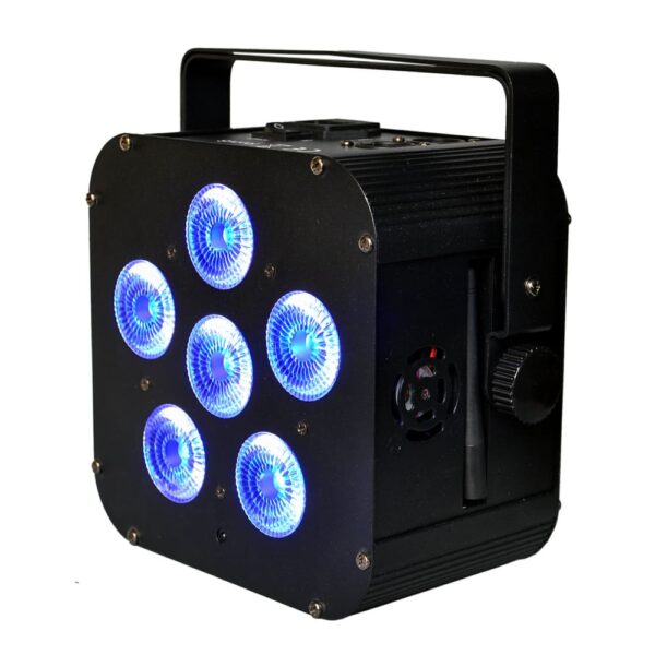 6x15W wireless LED par light front view