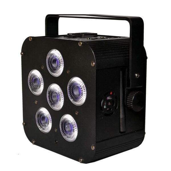 battery-powered RGBWA-UV LED uplight for wedding lighting