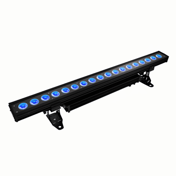 18x18W Wireless Battery Wall Washer Light – RGBWA+UV IP65 Blue light