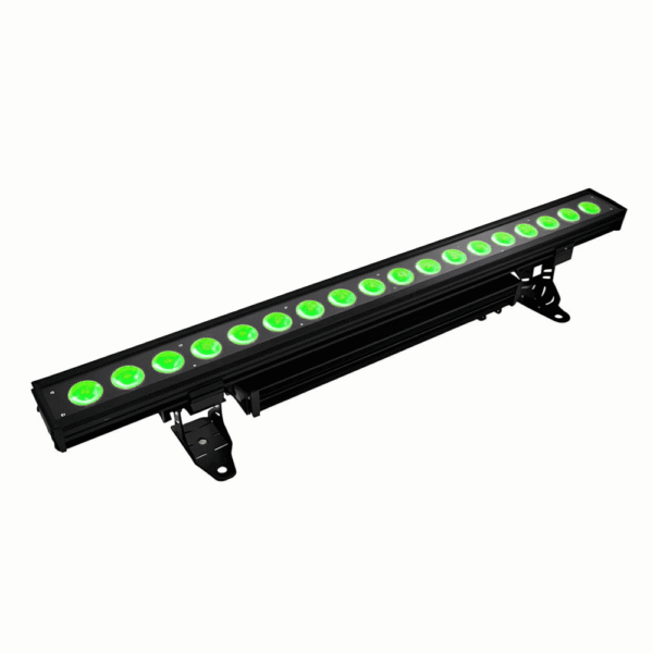 18x18W Wireless Battery Wall Washer Light – RGBWA+UV IP65 Green light