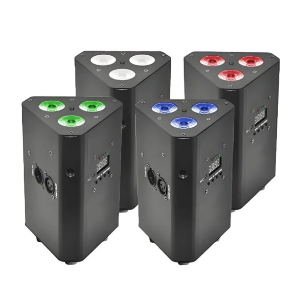 3x12W RGBWA+UV Wireless Par Light – Battery DMX with WiFi