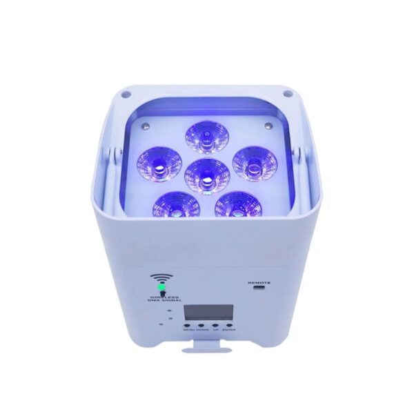 6x18W Battery Wireless LED PAR Light – IP65 Waterproof, RGBWA+UV