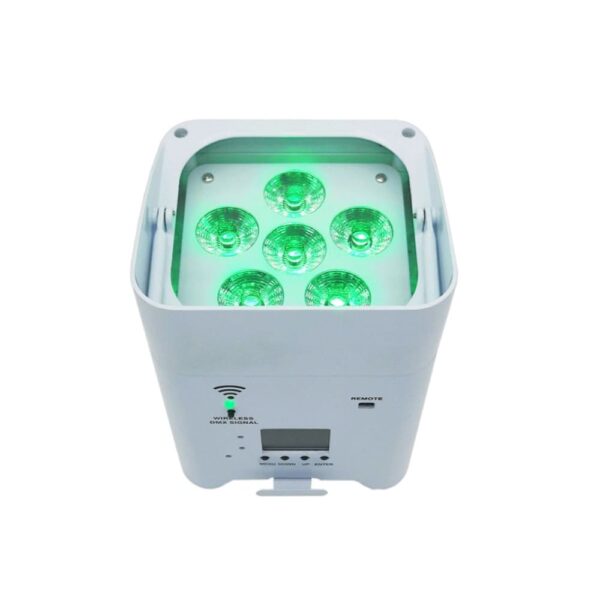 6x18W Battery Wireless LED PAR Light – IP65 Waterproof, RGBWA+UV