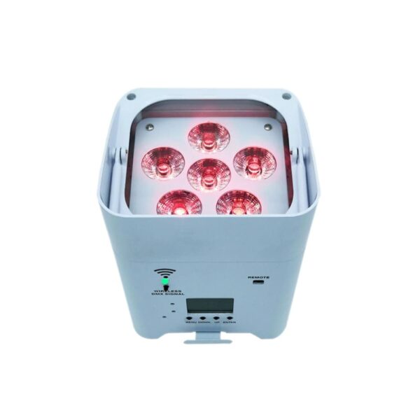 6x18W Battery Wireless PAR Light IP65 – RGBWA+UV DMX