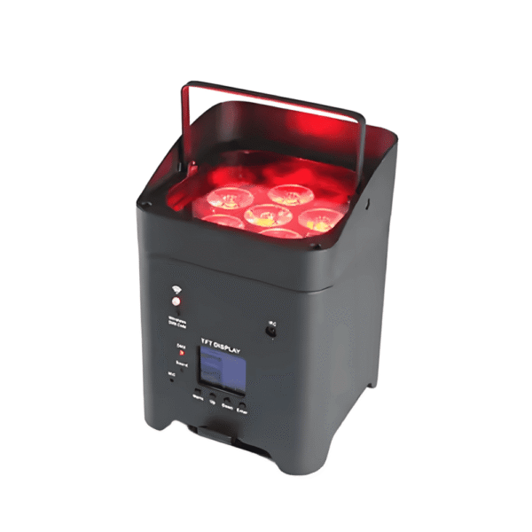 6x18W Battery Wireless PAR Light IP65 – RGBWA+UV DMX