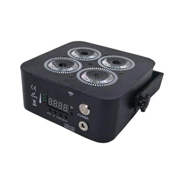Mini 4x18W RGBWA+UV Wireless Battery Par Light with Remote
