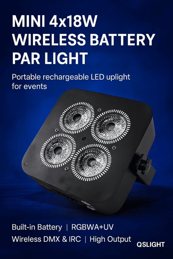 Mini 4x18W Wireless Battery Par Light – QSLIGHT
