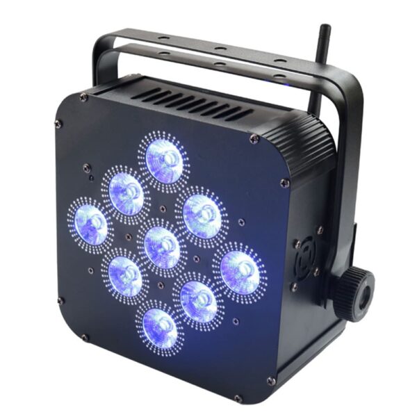 9x18W RGBWA+UV Wireless Battery LED Par Light Indoor Events
