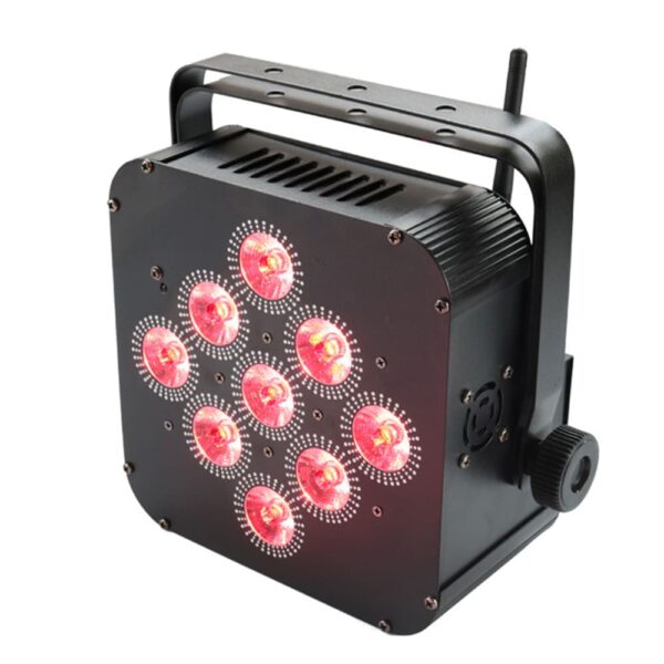 RGBWA+UV battery uplight with WiFi and DMX