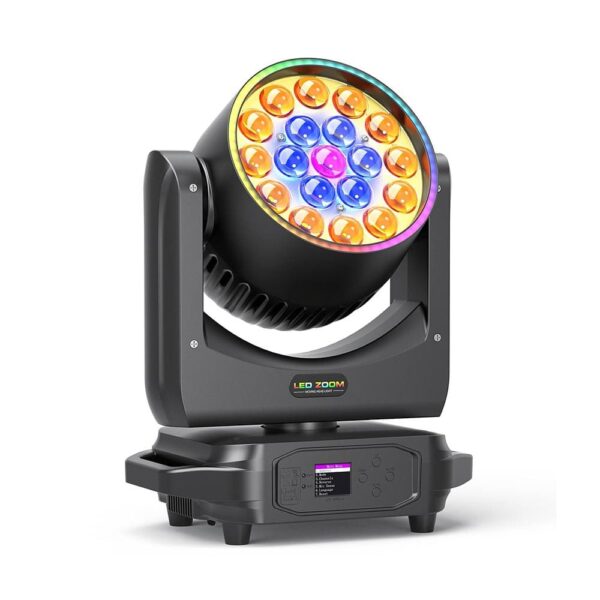 RGBW 4in1 LED moving head light with 10–60 degree zoom