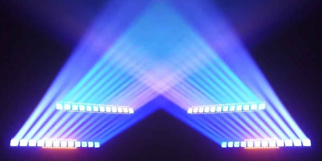 pixel beam moving head light used in nightclub stage lighting application
